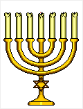 The menorah is the ancient symbol of the Jewish people (Jewish candlestand with seven branches)